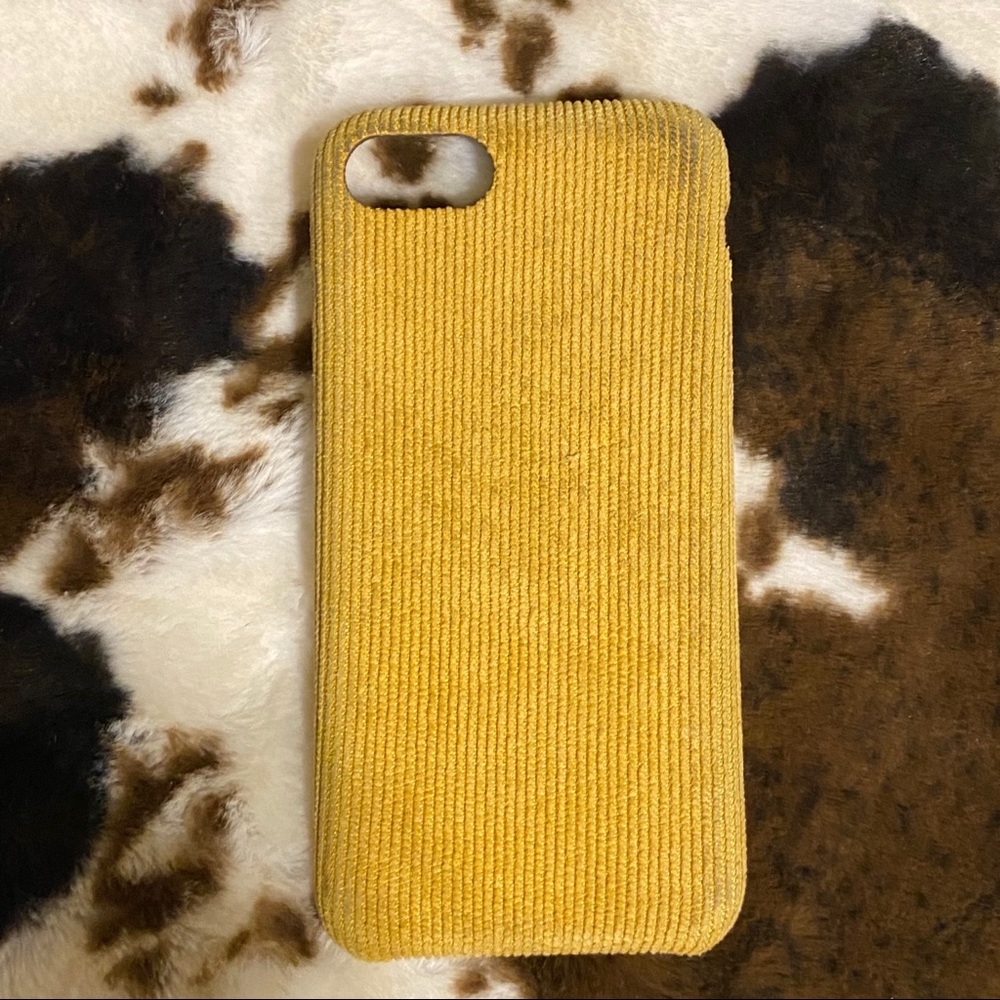🖤Yellow corduroy iPhone 8 phone case